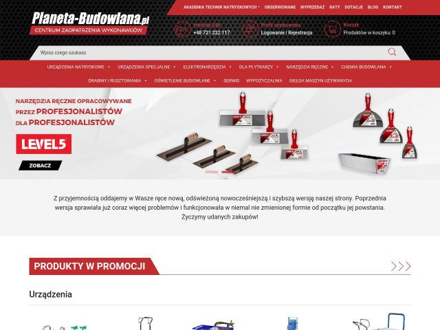 Planeta Budowlana - Centrum maszyn budowlanych i agregatów malarskich.